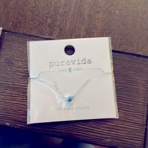 New in package. Pura vida crystal and turquoise necklace.
